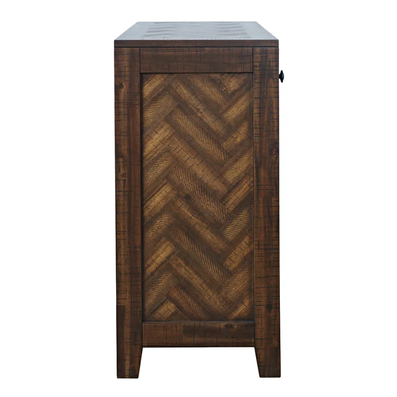 Fairview Modern Transitional 32\" Chevron Electric Fireplace Console TV Stand