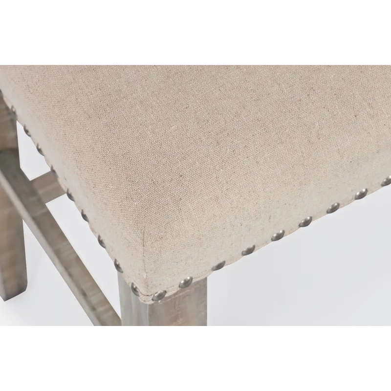 Fairview Transitional Herringbone Counter Height Four Piece Console 74\" Dining Table Set