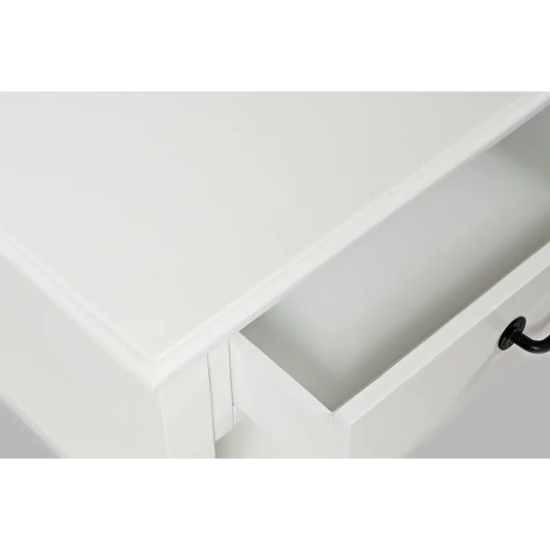 North Fork Acacia 2 Drawer Coffee Table With Casters