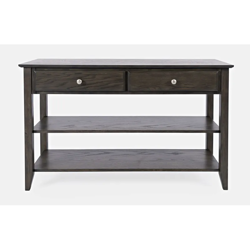 Modern Espresso Traditional 48\" Sofa Console Table With Two Drawers