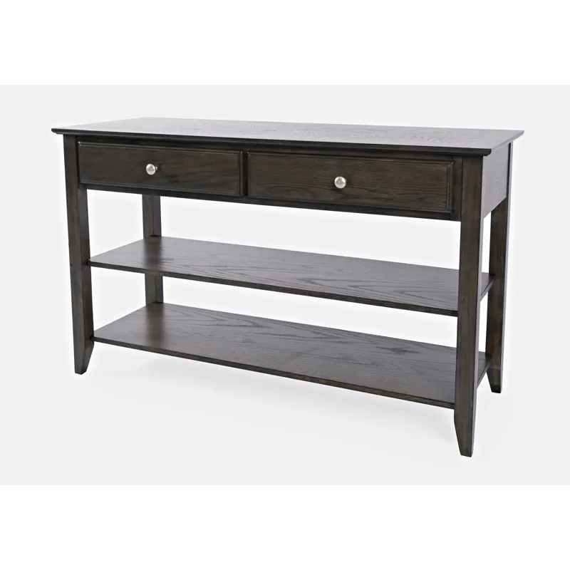 Modern Espresso Traditional 48\" Sofa Console Table With Two Drawers