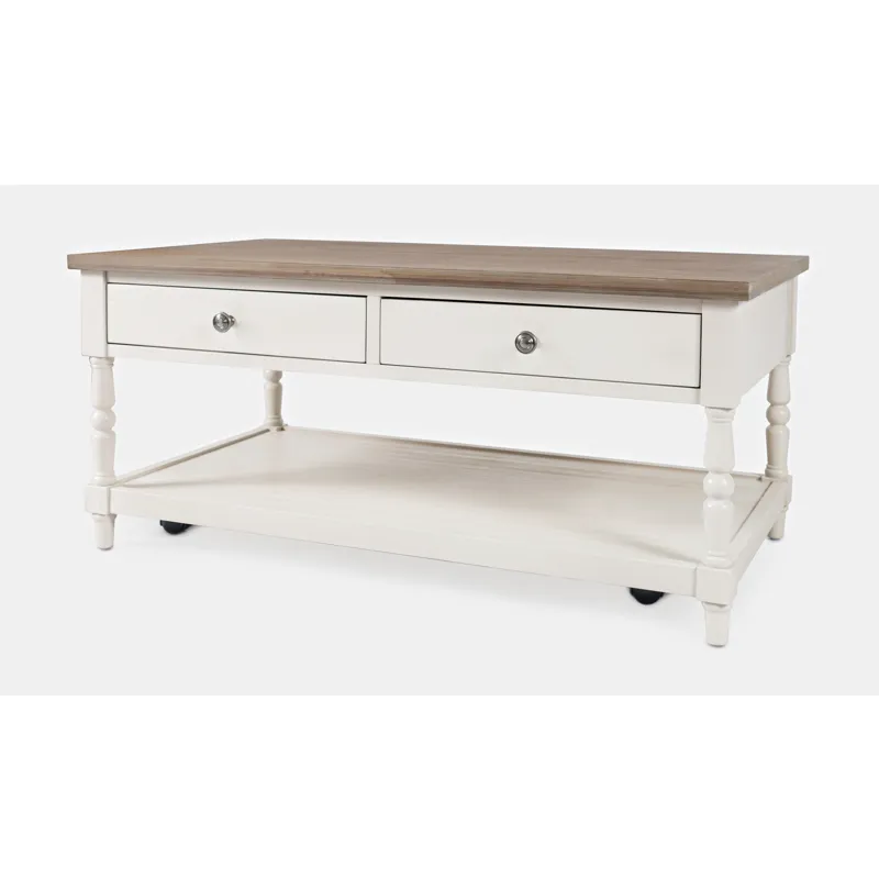 Grafton Farms Country Farmhouse 2 Drawer Coffee Table