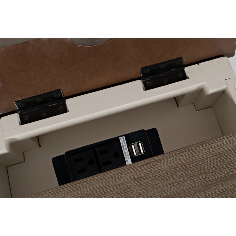 Grafton Farms Country Farmhouse USB Charging Chair Side Table