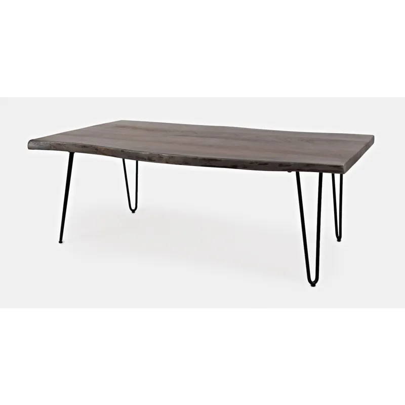 Nature\'s Edge 50\'\' Modern Solid Wood Live Edge Coffee Table