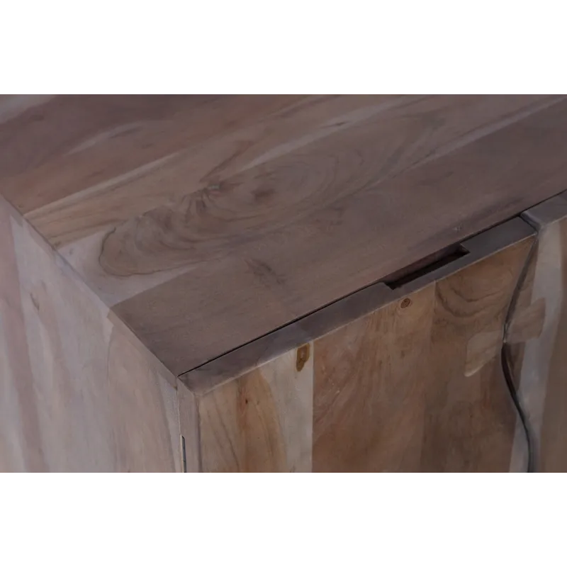 Nature\'s Edge Solid Wood 54-Inch Modern Server Storage Cabinet