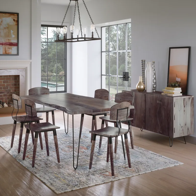 Nature\'s Edge Solid Wood 54-Inch Modern Server Storage Cabinet