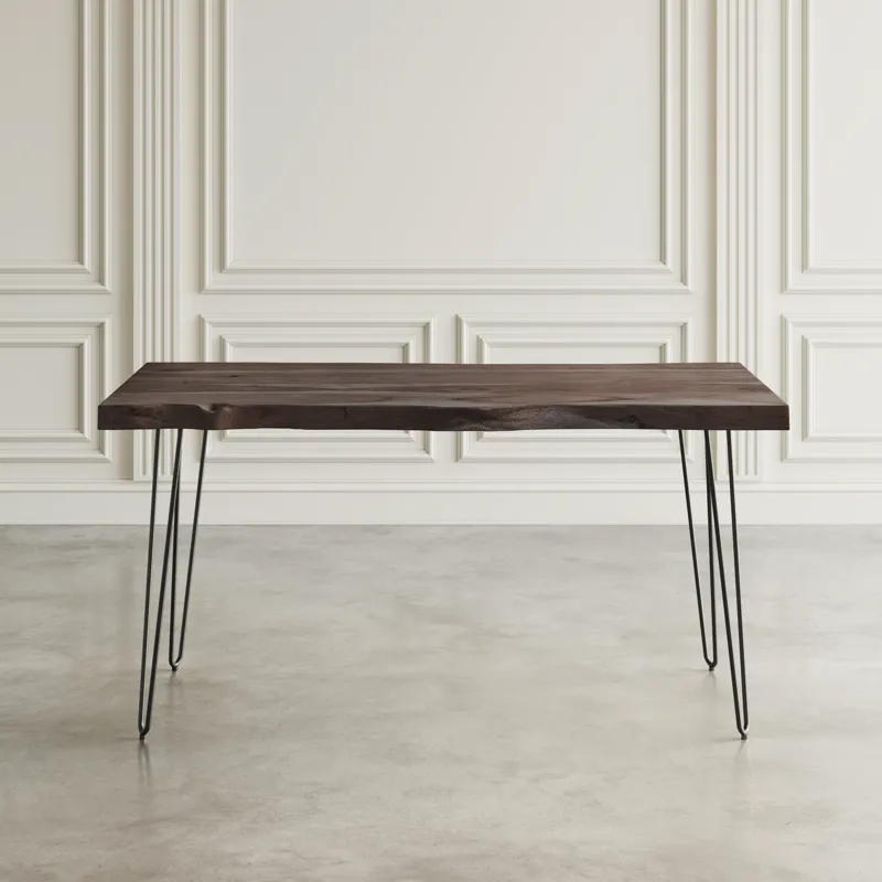 Nature\'s Edge 60\" Solid Wood Modern Live Edge Dining Table