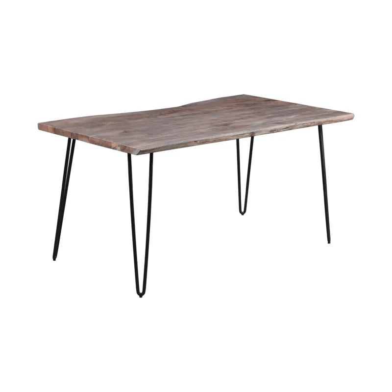 Nature\'s Edge 60\" Solid Wood Modern Live Edge Dining Table