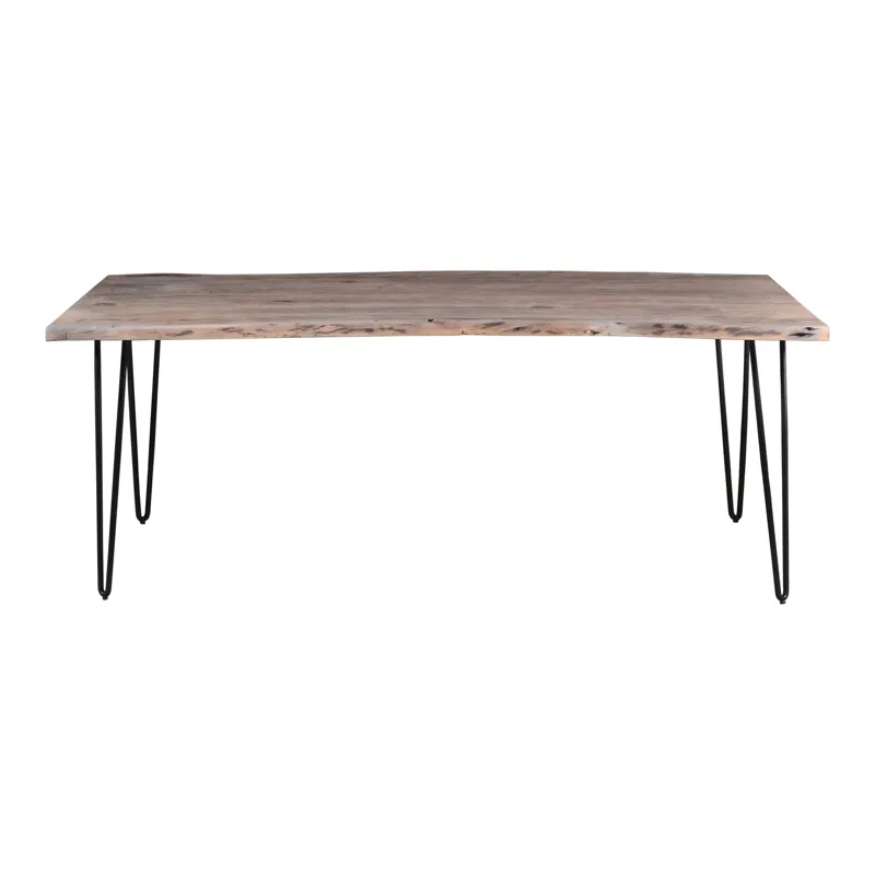 Nature\'s Edge Solid Acacia 79\" Modern Live Edge Dining Table