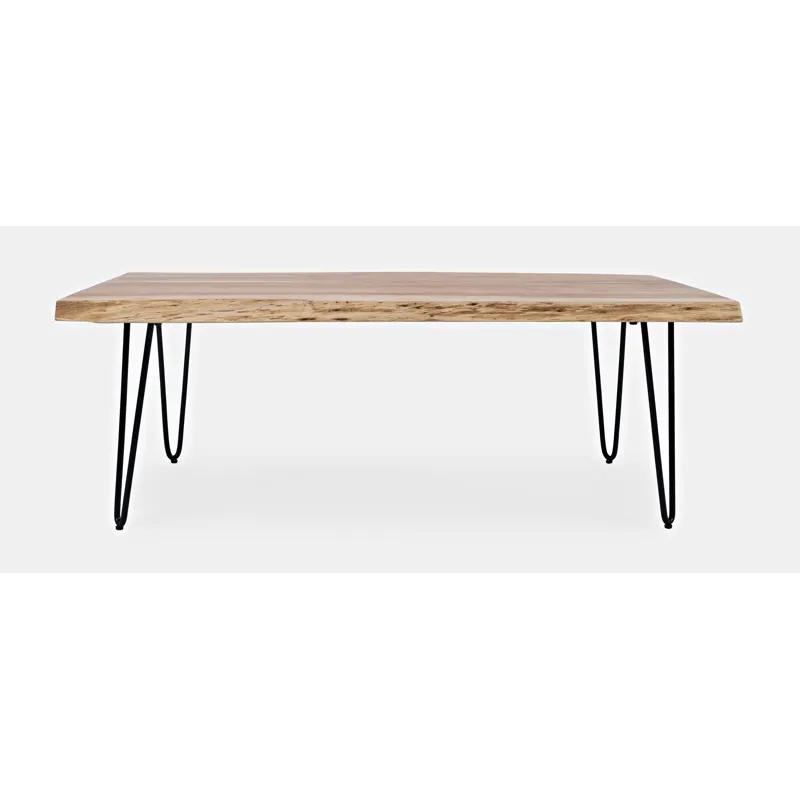 Nature\'s Edge 50\'\' Modern Solid Wood Live Edge Coffee Table