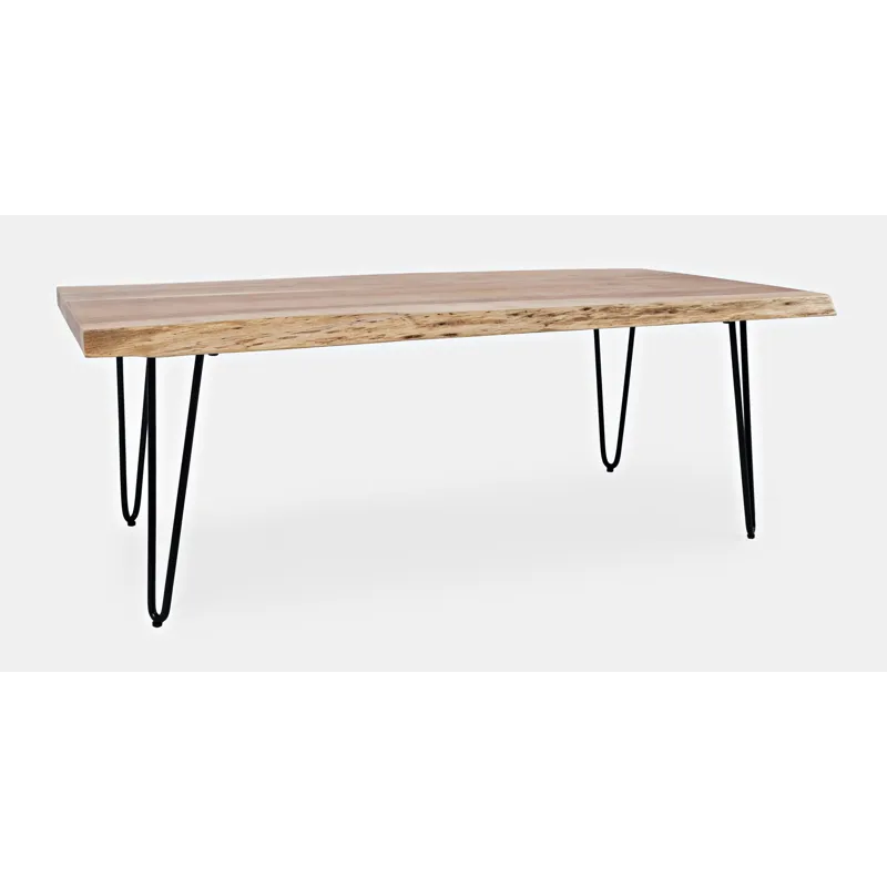 Nature\'s Edge 50\'\' Modern Solid Wood Live Edge Coffee Table