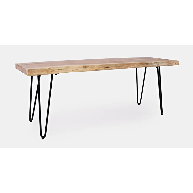 Nature\'s Edge 48\'\' Modern Solid Wood Live Edge Bench