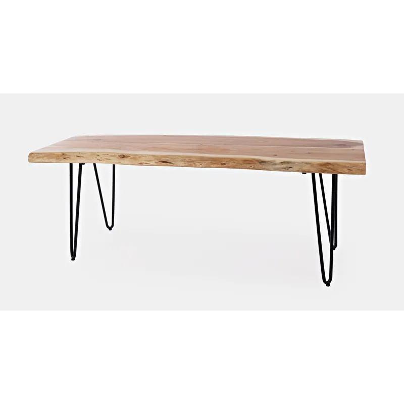 Nature\'s Edge 48\'\' Modern Solid Wood Live Edge Bench
