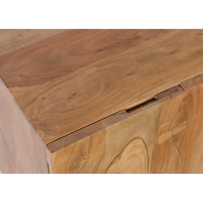 Nature\'s Edge Solid Wood 54-Inch Modern Server Storage Cabinet