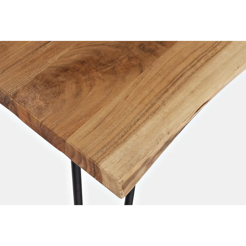 Nature\'s Edge Solid Acacia 79\" Modern Live Edge Dining Table