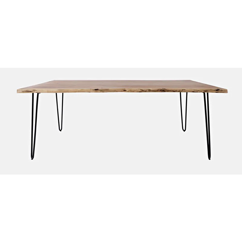 Nature\'s Edge Solid Acacia 79\" Modern Live Edge Dining Table