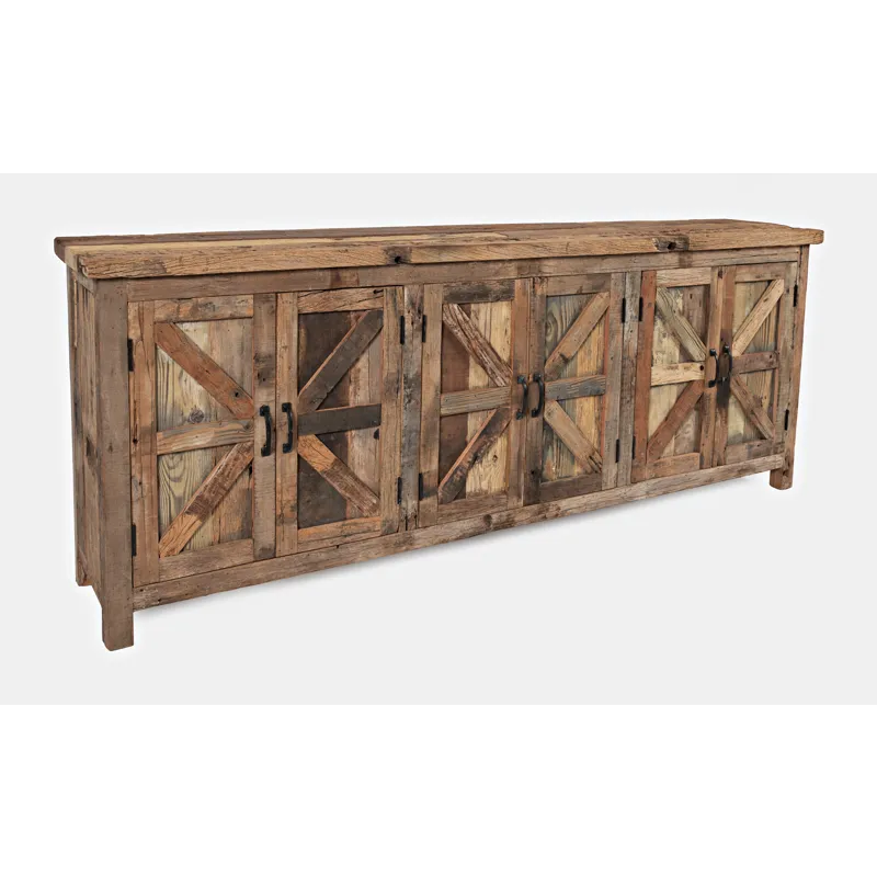 Eden Prairie Rustic Reclaimed Wood 84\" Accent Cabinet