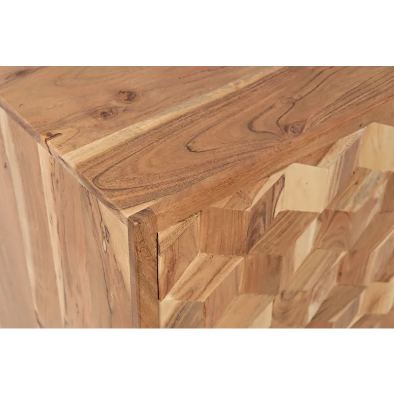 Geometrix 43\" Modern Abstract Cube Style Accent Cabinet