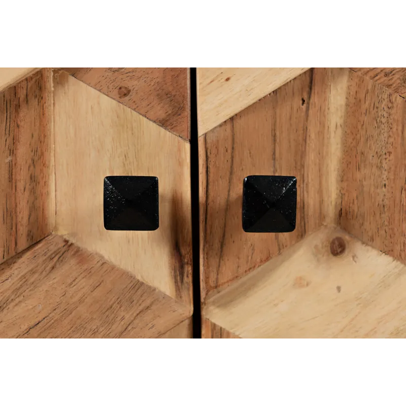 Geometrix 43\" Modern Abstract Cube Style Accent Cabinet