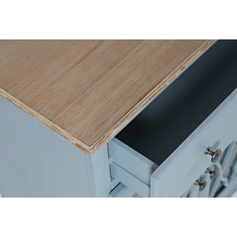 Aurora Hills Country Wire-Brushed 6 Door Accent Chest