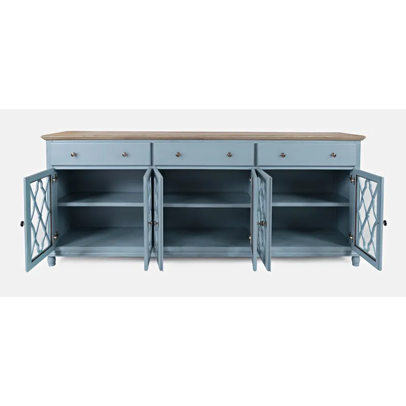 Aurora Hills Country Wire-Brushed 6 Door Accent Chest