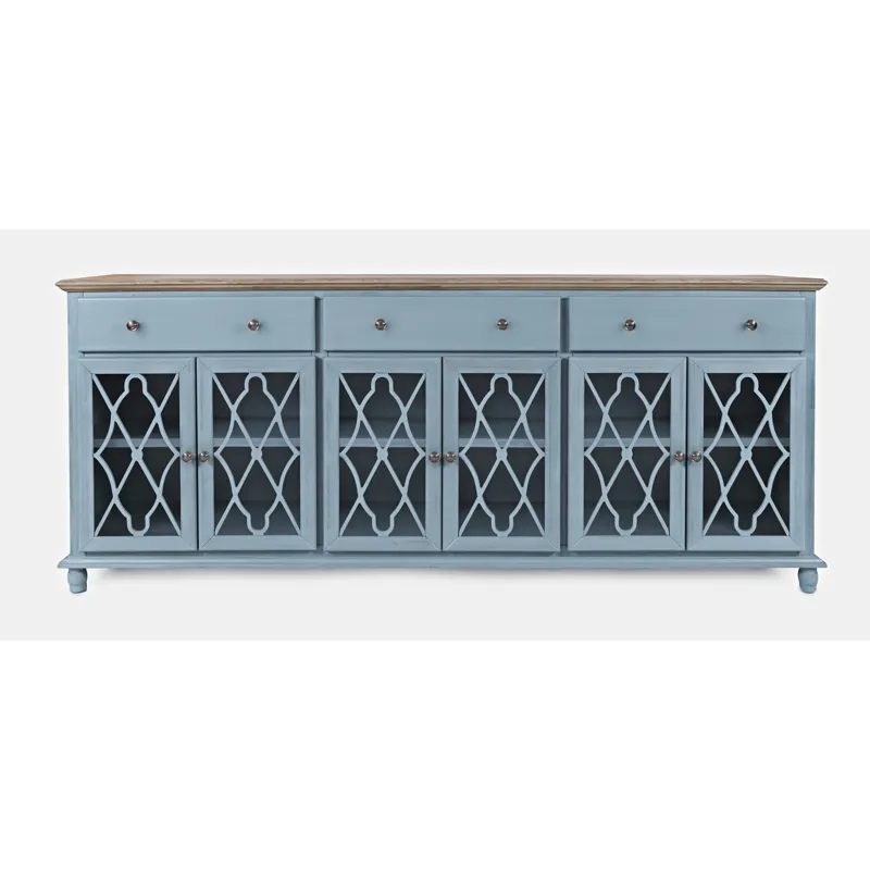 Aurora Hills Country Wire-Brushed 6 Door Accent Chest