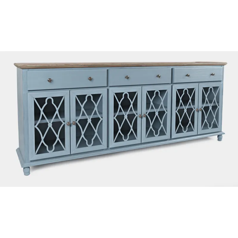 Aurora Hills Country Wire-Brushed 6 Door Accent Chest