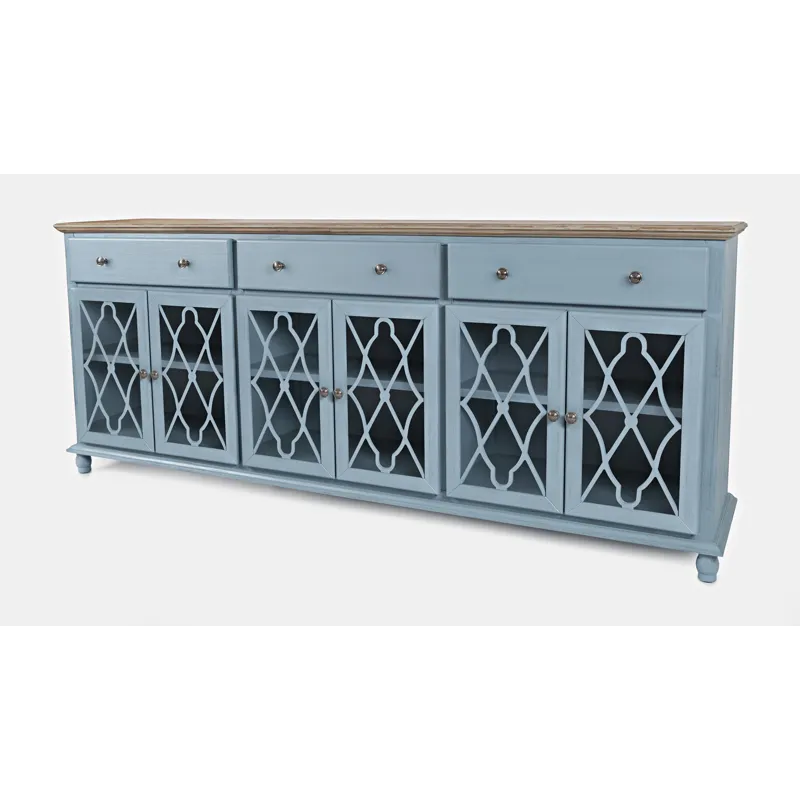 Aurora Hills Country Wire-Brushed 6 Door Accent Chest