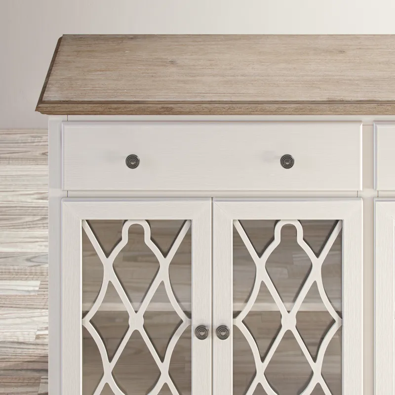 Aurora Hills Country Wire-Brushed 4 Door Accent Chest