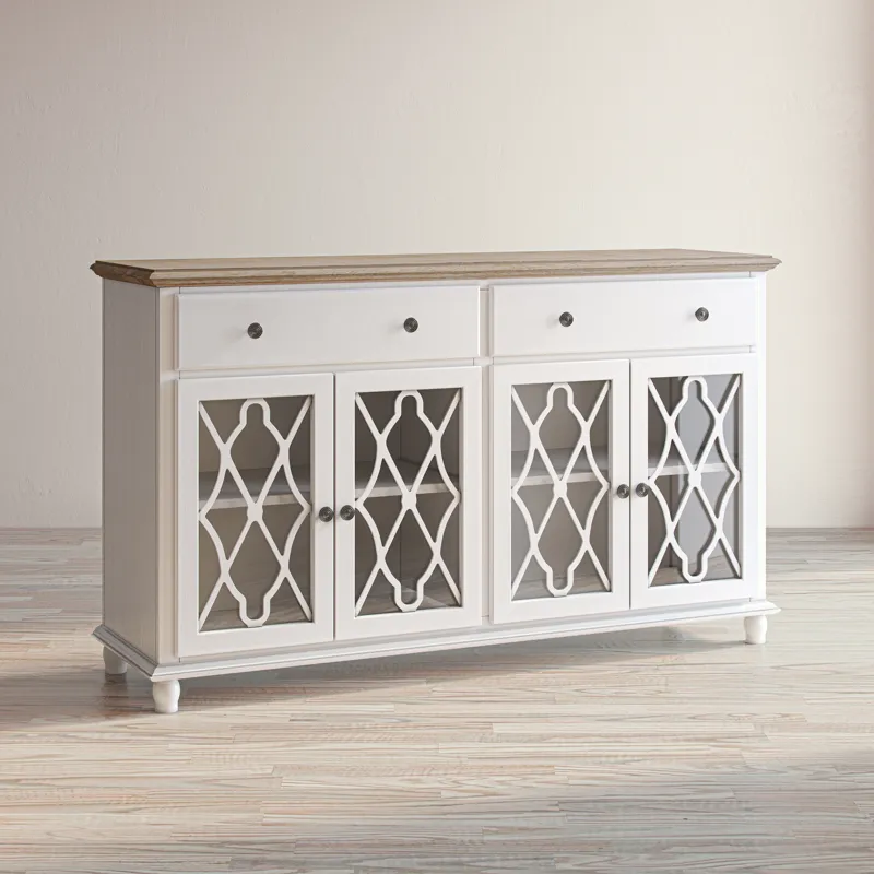 Aurora Hills Country Wire-Brushed 4 Door Accent Chest