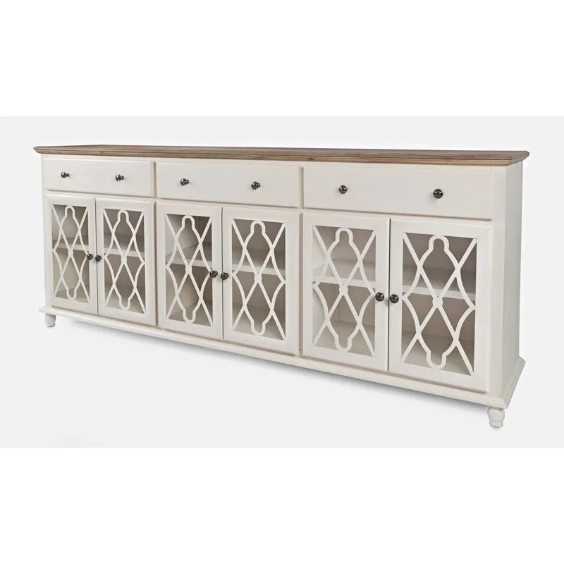 Aurora Hills Country Wire-Brushed 6 Door Accent Chest
