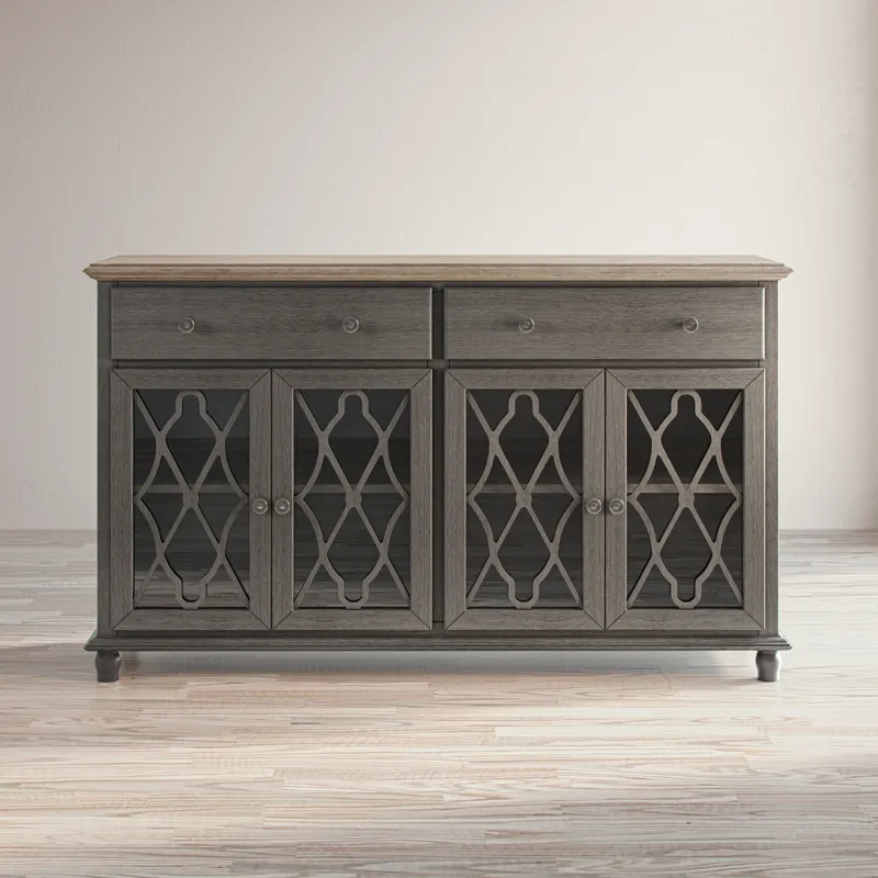 Aurora Hills Country Wire-Brushed 4 Door Accent Chest