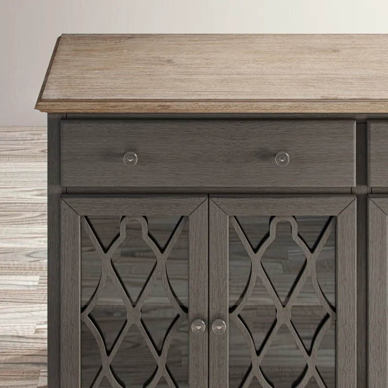 Aurora Hills Country Wire-Brushed 4 Door Accent Chest