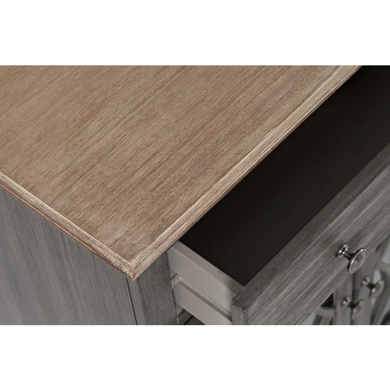 Aurora Hills Country Wire-Brushed 4 Door Accent Chest