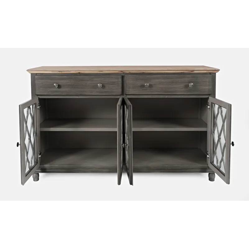 Aurora Hills Country Wire-Brushed 4 Door Accent Chest