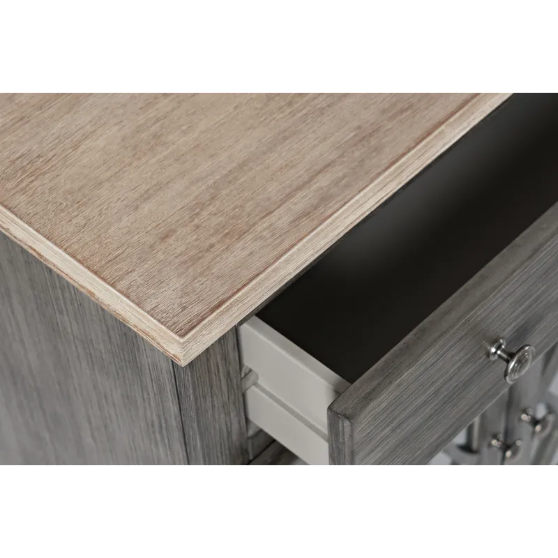 Aurora Hills Country Wire-Brushed 6 Door Accent Chest