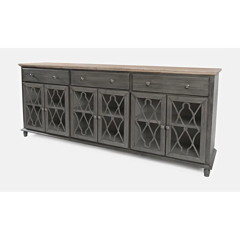 Aurora Hills Country Wire-Brushed 6 Door Accent Chest