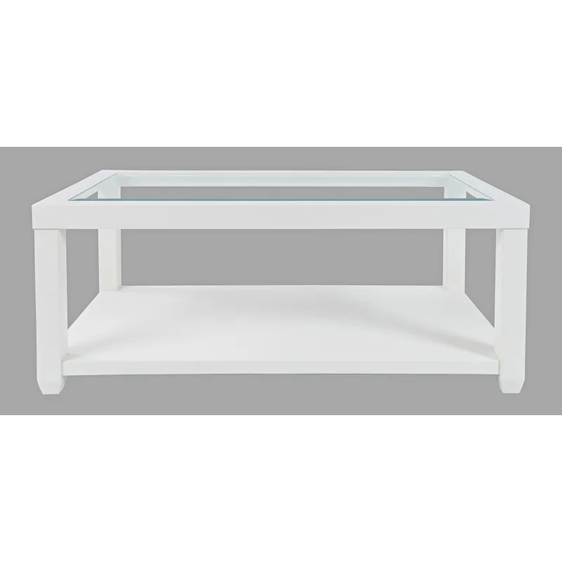 Urban Icon Contemporary Rectangular Glass Inlay Coffee Table