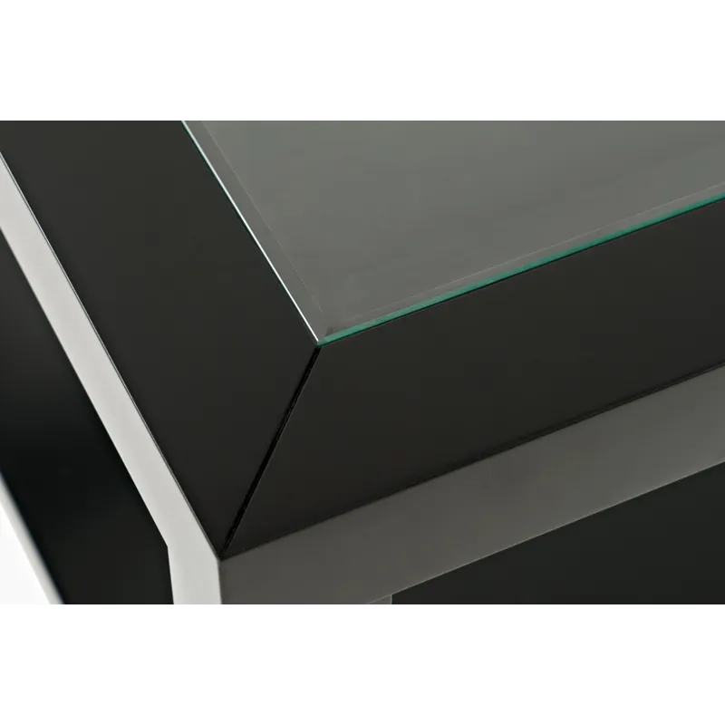 Urban Icon Contemporary Rectangular Glass Inlay Coffee Table