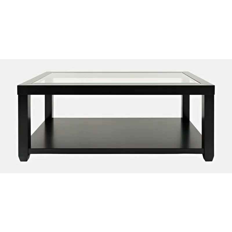 Urban Icon Contemporary Rectangular Glass Inlay Coffee Table