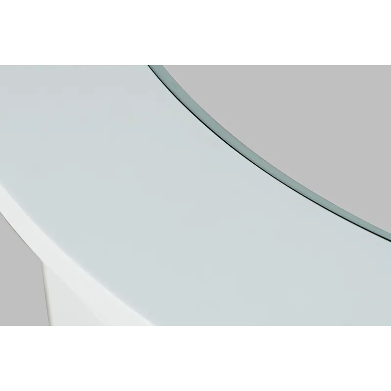 Urban Icon Contemporary 42\" Round Glass Inlay Dining Table