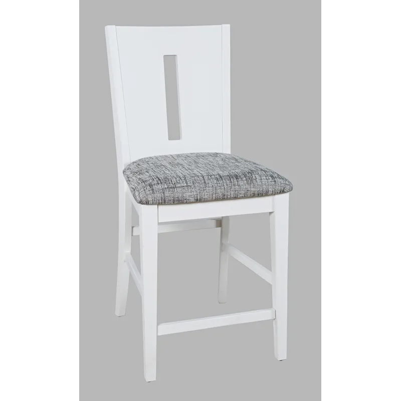 Urban Icon Contemporary Slotback Upholstered Counter Stool(Set Of 2)