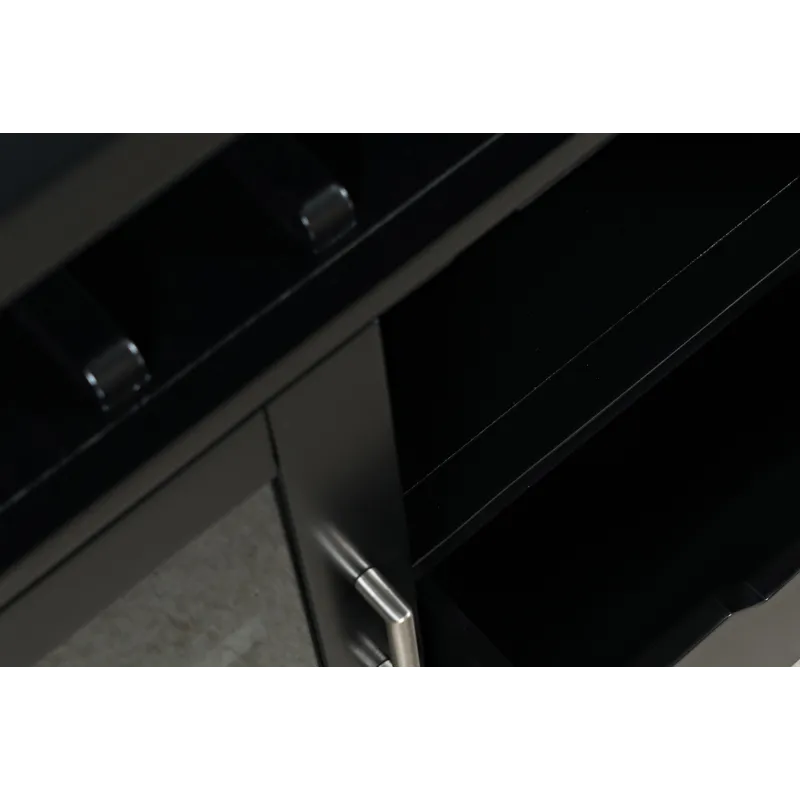 Urban Icon Contemporary 48\" Buffet Server With Wine Rack And Stemware Rack