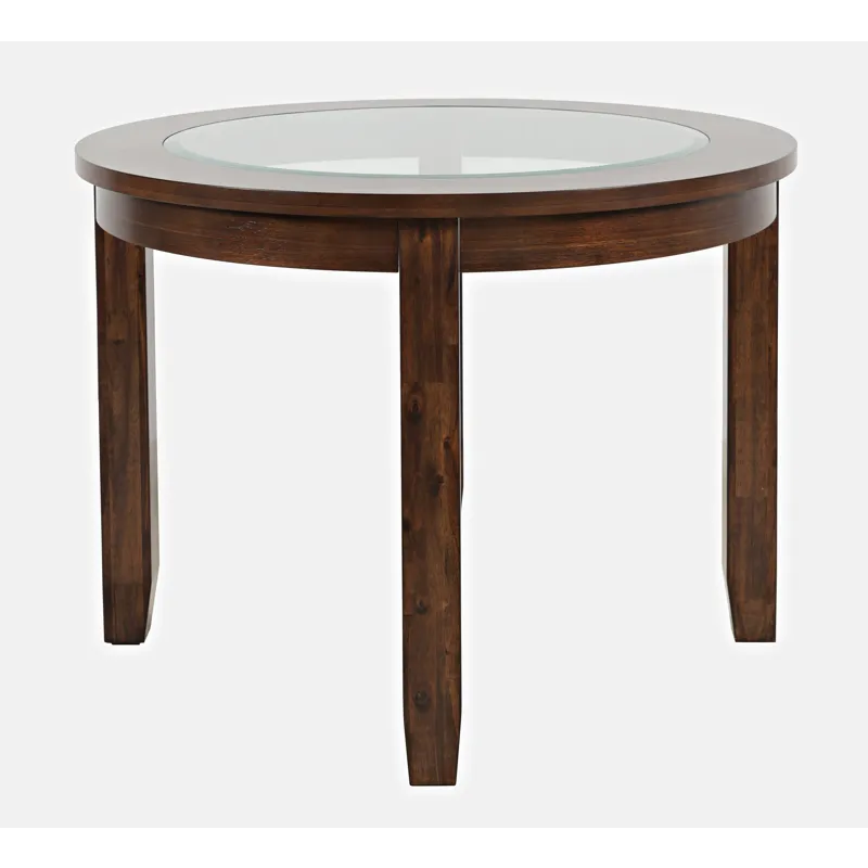 Urban Icon Contemporary 42\" Round Five-Piece Dining Set With Upholstered Chairs