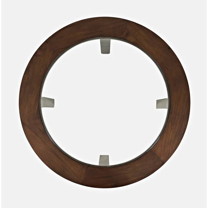 Urban Icon Contemporary 42\" Round Five-Piece Dining Set With Upholstered Chairs