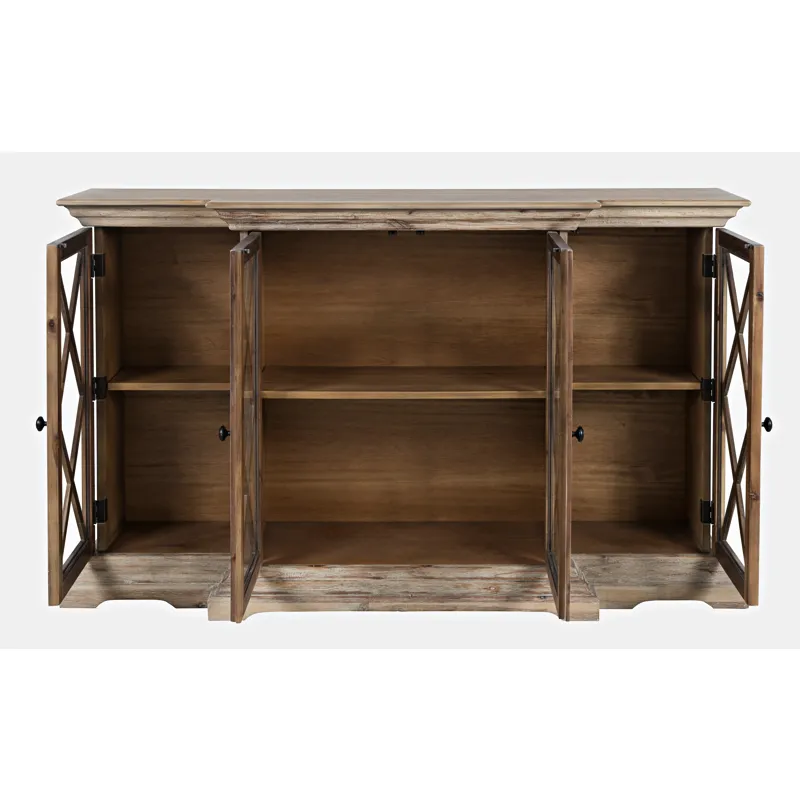 Carrington Small Breakfront Cabinet - Bisque