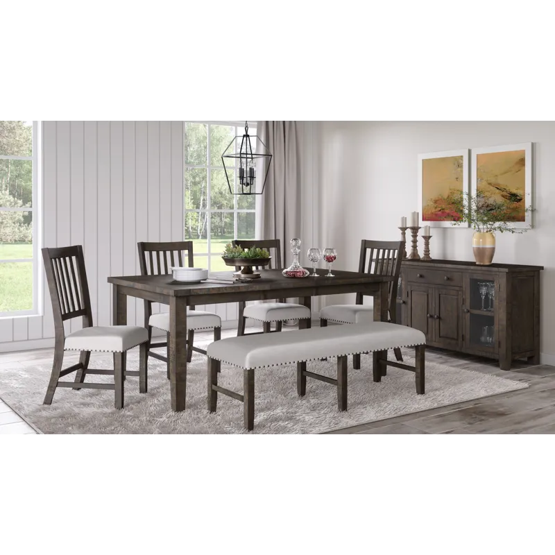 Willow Creek Distressed Solid Wood 78\" Extension Dining Table