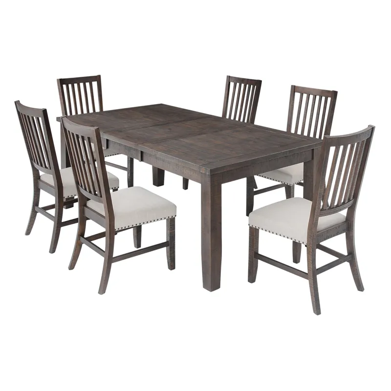 Willow Creek Rustic Distressed 78\" Seven-Piece Dining Set