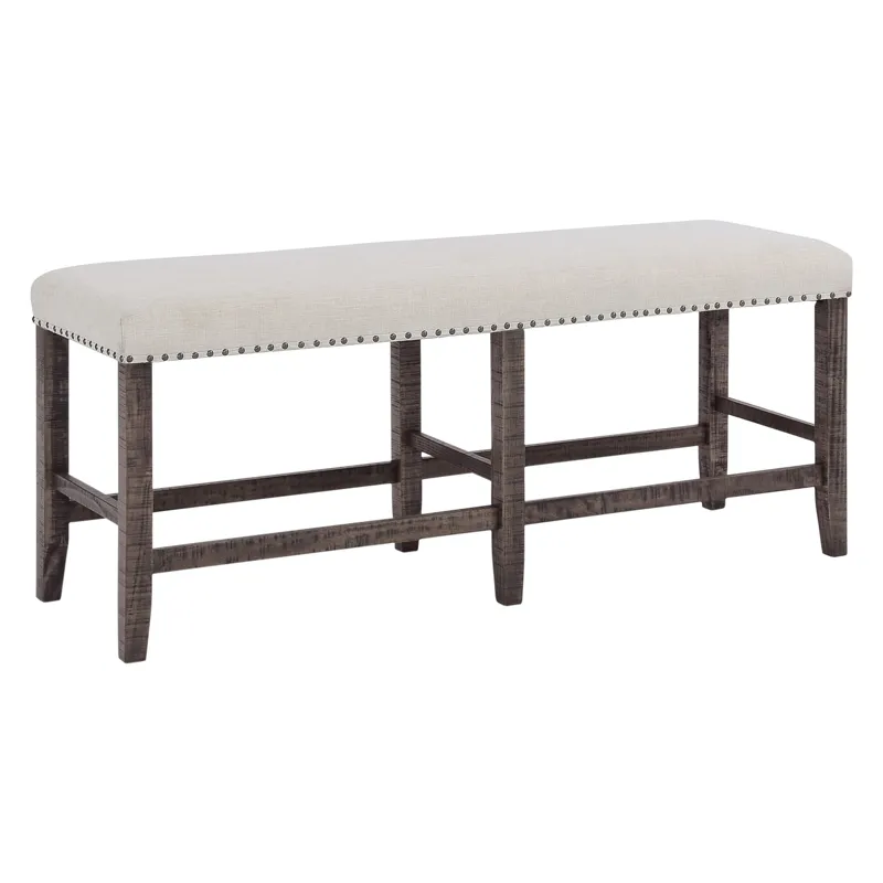 Willow Creek Distressed Solid Wood Counter Height Dining Bench