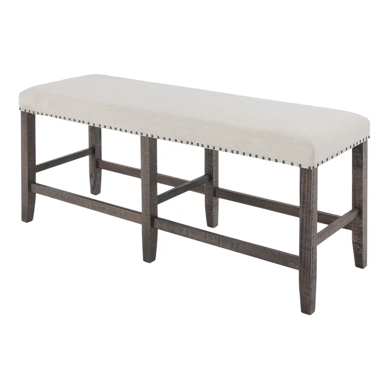 Willow Creek Distressed Solid Wood Counter Height Dining Bench